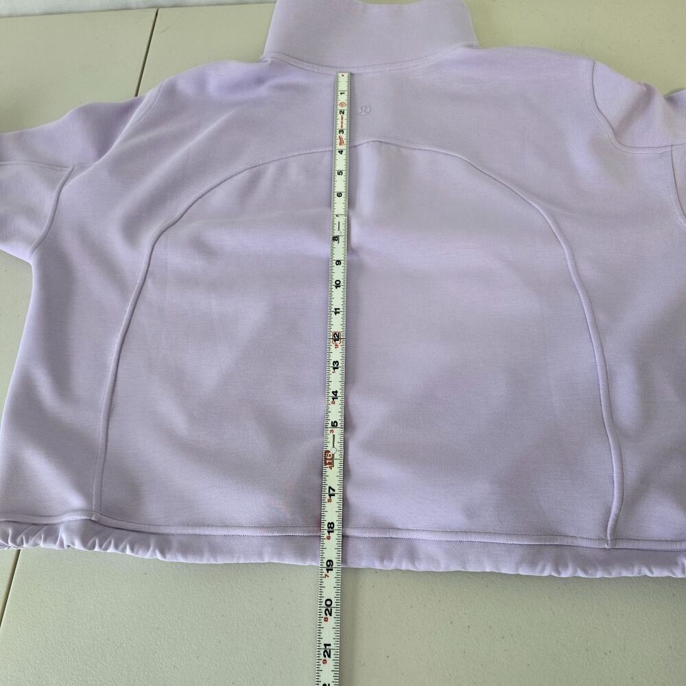 Lululemon Cropped Half Zip Women's 14 Lavender Purple - Picture 7 of 12